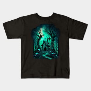 Dark forest path Kids T-Shirt